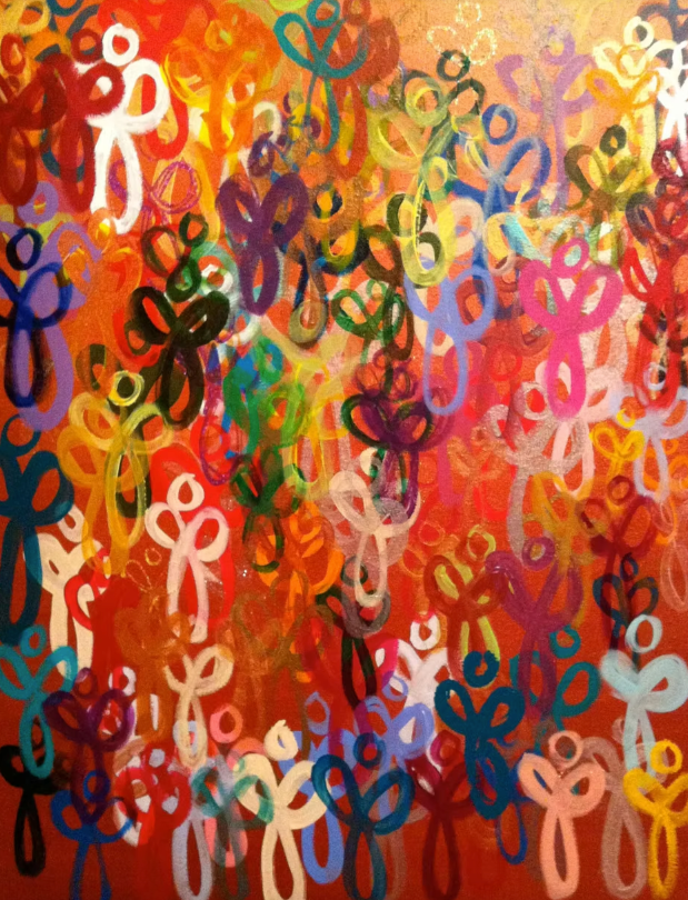 Painting titled 365 Days of Angels by Shannon McGough