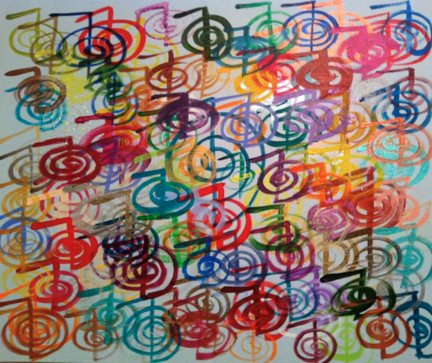 Painting titled 365 Days of Cho Ku Rei by Shannon McGough
