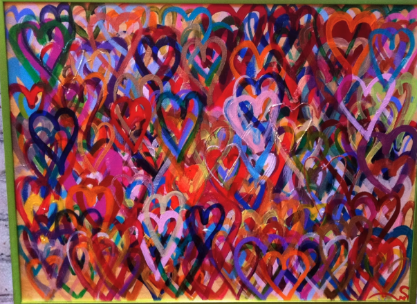 Painting titled 365 Days of Hearts II by Shannon McGough