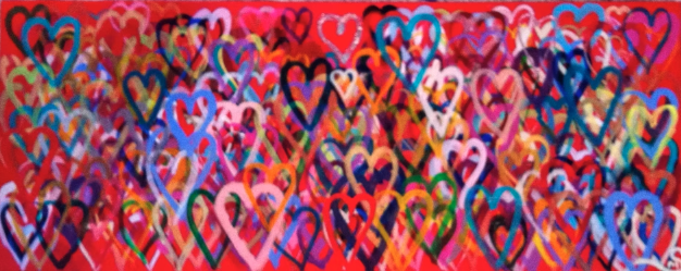 Painting titled 365 Days of Hearts III by Shannon McGough