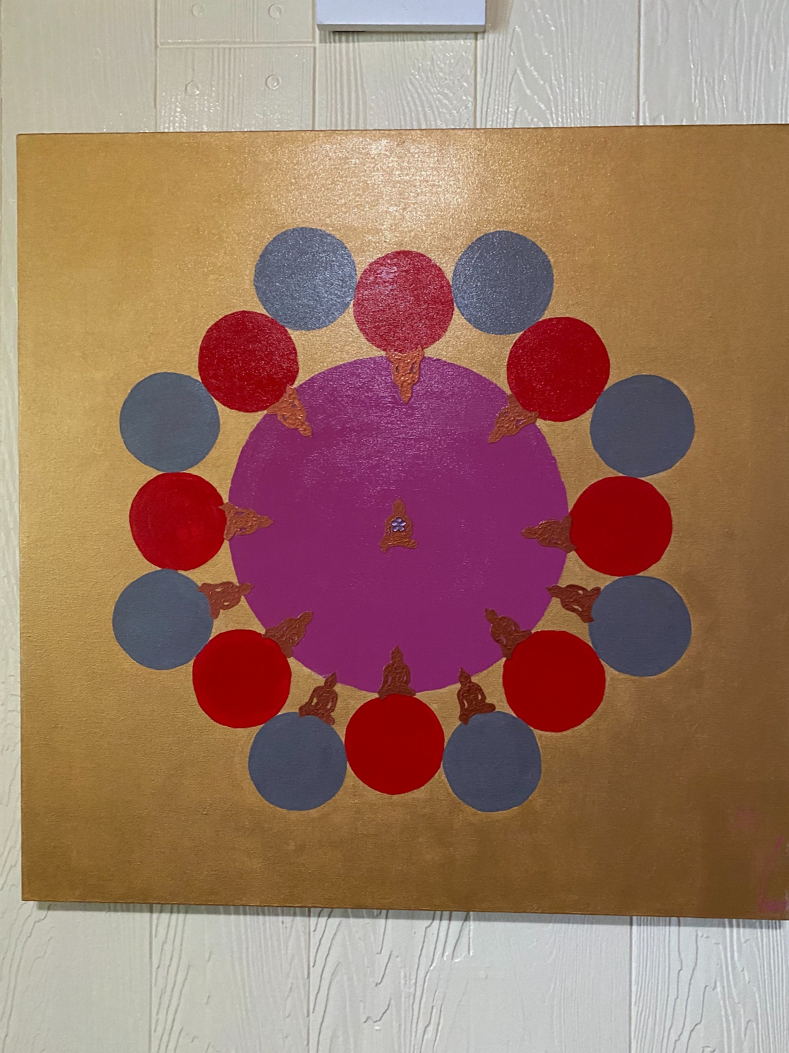 Painting titled 13 Buddhas by Shannon McGough