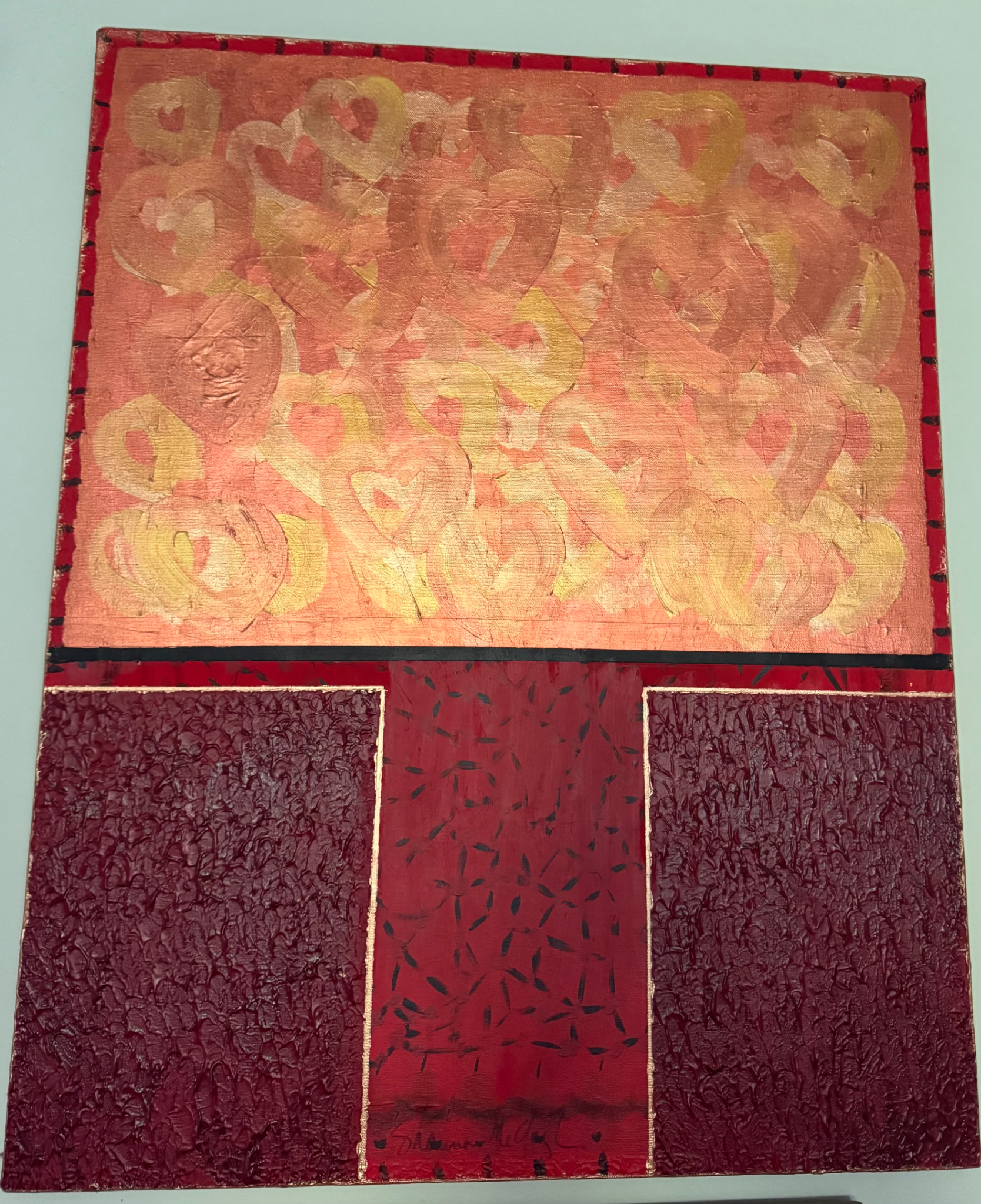 Painting titled 50 Hearts by Shannon McGough