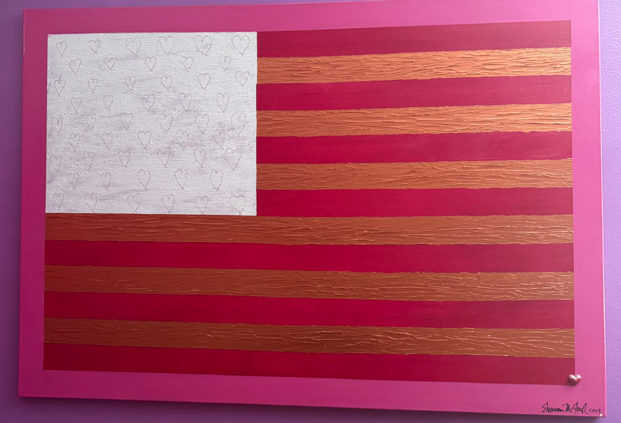 Painting titled Heart Flag by Shannon McGough