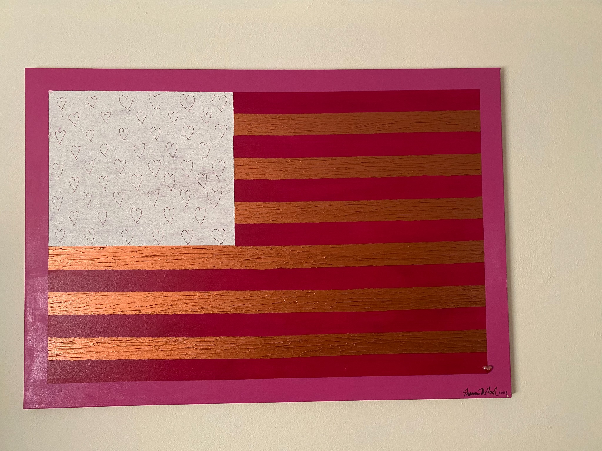 Painting titled Love Flag by Shannon McGough