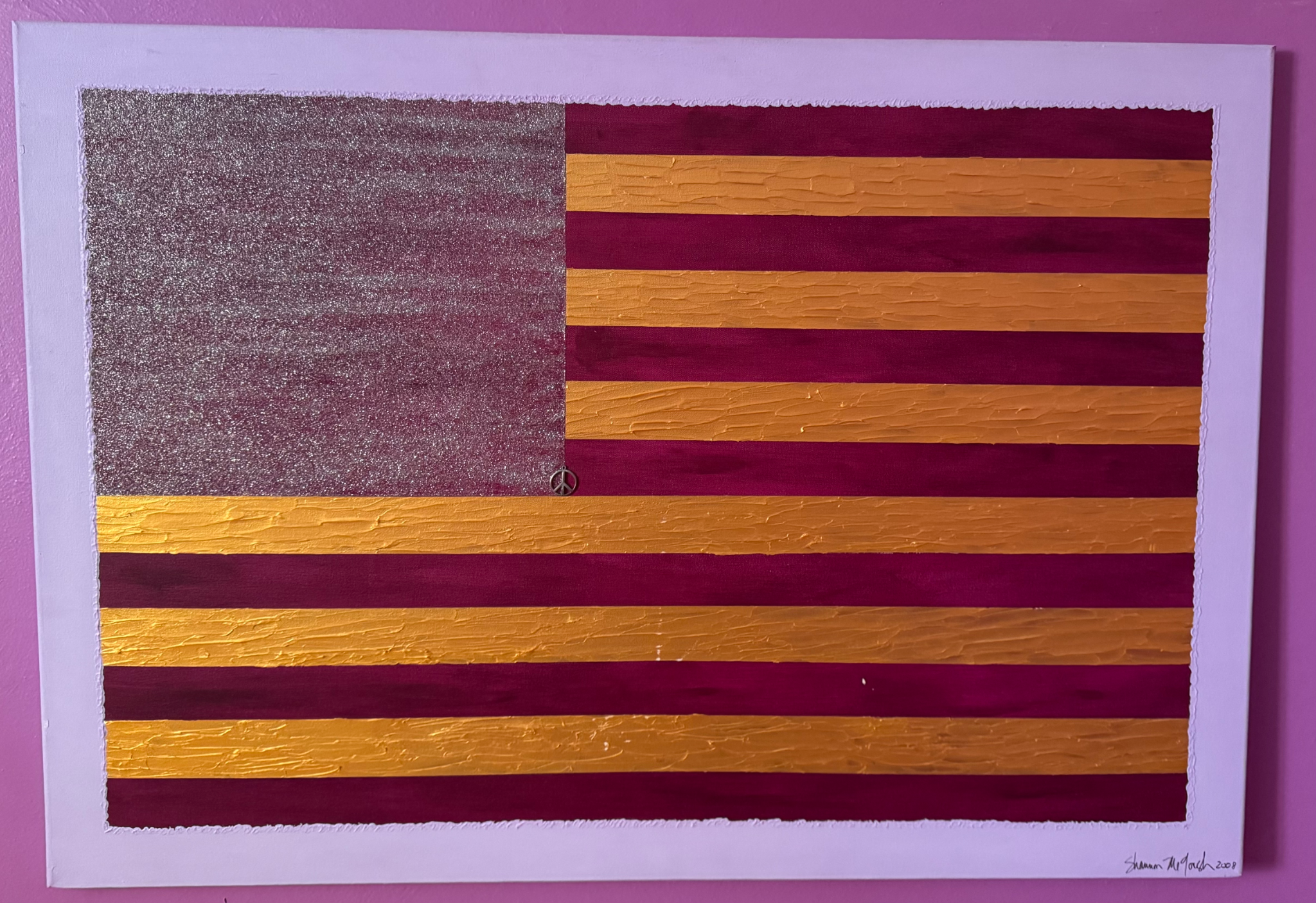 Painting titled Peace Flag by Shannon McGough