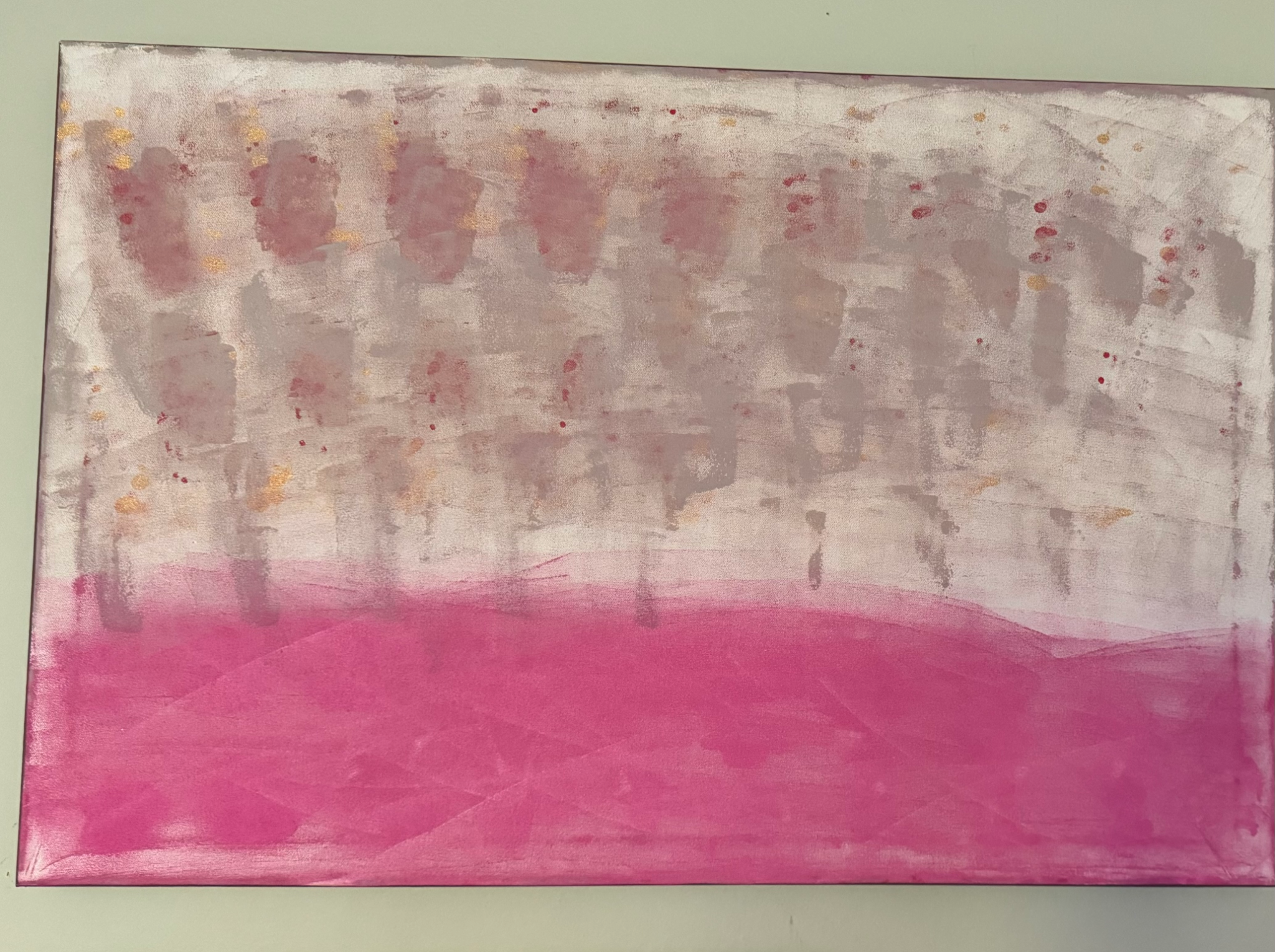 Painting titled Trees in the Pink by Shannon McGough
