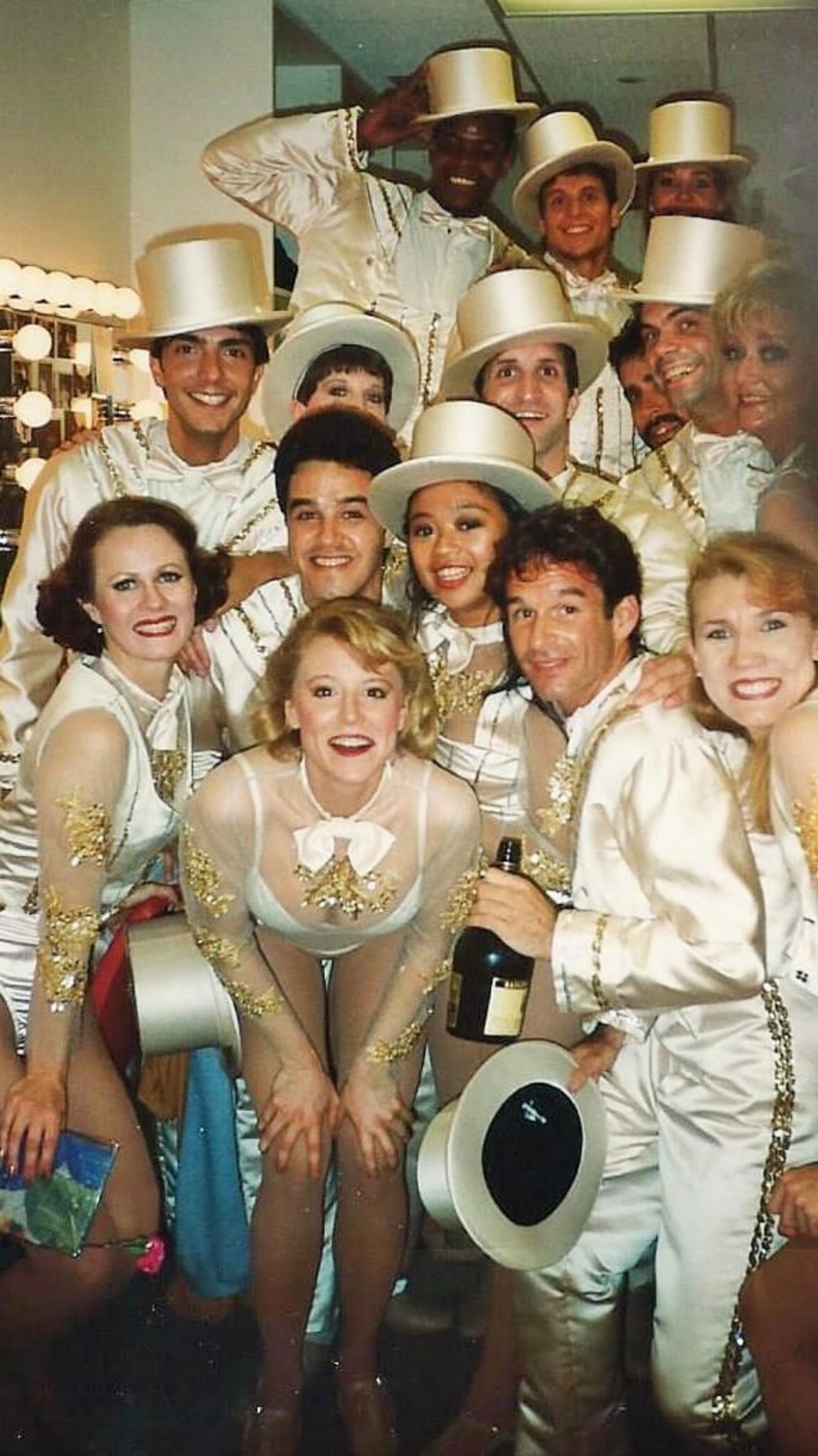 The A Chorus Line company backstage