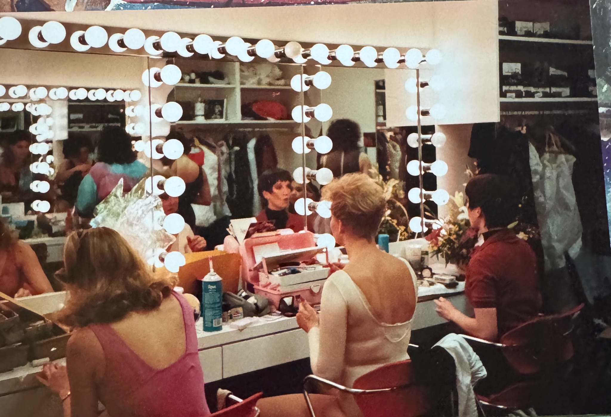 Backstage during A Chorus Line
