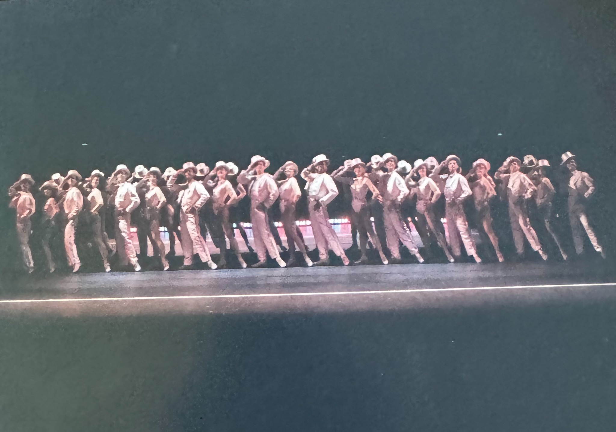 The full company in the A Chorus Line finale